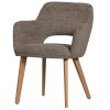 Jídelní židle MURAT taupe s přírodními dřevěnými nohami