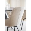 Jídelní židle ALISON světle béžová s černými nohami
