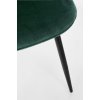 Jídelní židle NEW IRELIA zelená se sametovým efektem