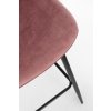 Barová židle NEW IRELIA růžová se sametovým efektem