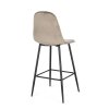 Barová židle NEW IRELIA béžová se sametovým efektem