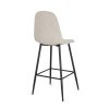 Barová židle NEW IRELIA béžová s černými nohami