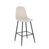 Barová židle NEW IRELIA béžová s černými nohami