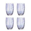Set 4 sklenic BRINLEY modrá 350 ml