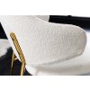 Jídelní židle TRACY bílé bouclé se zlatými nohami