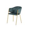 Jídelní židle NOBLESS zelená se zlatými nohami