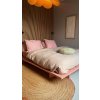 Dřevěná postel JAPAN 140x200 cm růžová