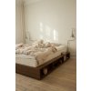 Dřevěná postel ZIGGY hnědá 140x200 cm