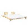 Dřevěná postel SOCIAL s nočními stolky 180x200 cm přírodní