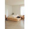 Dřevěná postel BASEMENT přírodní 140x200 cm