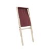 Skládací křeslo BOOGIE přírodní s bordó potahem