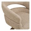 Otočná židle DOVER béžová s dřevěnými nohami