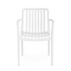 Zahradní plastová židle BILLIE bílá s područkami