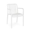 Zahradní plastová židle BILLIE bílá s područkami