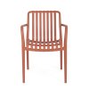 Zahradní plastová židle BILLIE terakota s područkami