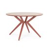 Kulatý zahradní stůl CABAS červený ø130 cm