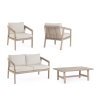 Zahradní set pohovky, křesel a stolku KALIMERA malý světlý