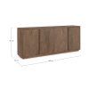 Komoda ELSWICK hnědá 200x85 cm