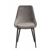 Sametová jídelní židle SIERRA šedá