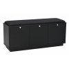 Černá lavice s úložným prostorem CONFETTI a černým sedákem 106 cm