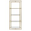 Kovová knihovna ELENOR 172x68cm zlatá