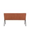 Eetkamerbank Matz Cognac Microvezel 145x62x86 cm Achterkant
