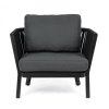 Zahradní černé křeslo MAKATEA