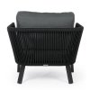 Zahradní černé křeslo MAKATEA