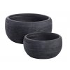 Set 2 květináčů GRAFFITI černá