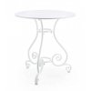 Kulatý zahradní stůl ETIENNE bílý ø70