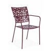 Zahradní kovová jídelní židle KELSIE červená