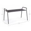 Kovová venkovní lavice DALYA černá