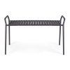 Kovová venkovní lavice DALYA černá