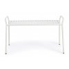 Kovová venkovní lavice DALYA bílá