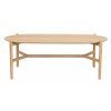 Dřevěný konferenční stolek HOLTON dub 130x65 cm