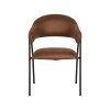 Jídelní židle LOWEN hnědé mikrovlákno