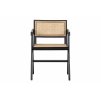 Dřevěná židle GUNN s ratanem černá