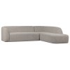 Rohová pohovka SLOPING pravá světle šedá
