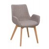 Šedá jídelní židle DRIMSDALE s hnědými nohami
