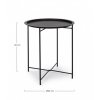 Konferenční černý zahradní stolek WISSANT ø46 cm