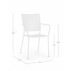 Zahradní kovová jídelní židle LIZETTE bílá