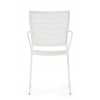 Zahradní kovová jídelní židle LIZETTE bílá
