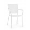 Zahradní kovová jídelní židle LIZETTE bílá