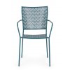 Zahradní kovová jídelní židle LIZETTE tyrkysová