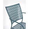 Zahradní kovová jídelní židle LIZETTE tyrkysová