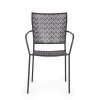 Zahradní kovová jídelní židle LIZETTE antracit