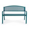 Kovová venkovní lavice LIZETTE tyrkysová