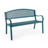 Kovová venkovní lavice LIZETTE tyrkysová