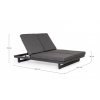 Dvoumístné zahradní lehátko INFINITY antracit 195x142 cm