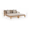 Teakový lounge set BALI natural 206x87 cm